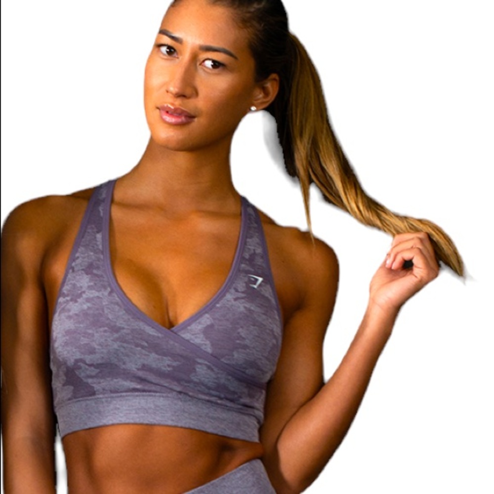 GYM SHARK - CAMO SEAMLESS SPORTS BRA